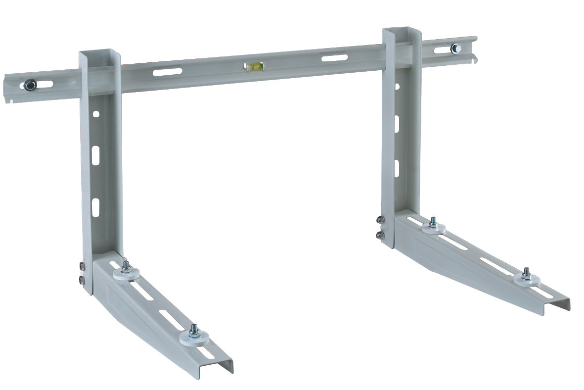 Wandkonsole aus verzinktem Stahl mit Traverse und Libelle